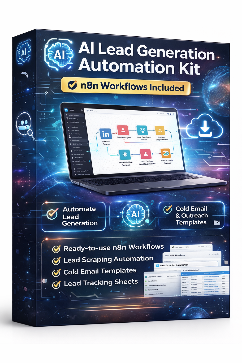 AI Lead Generation Automation Kit (n8n Workflows + Templates)