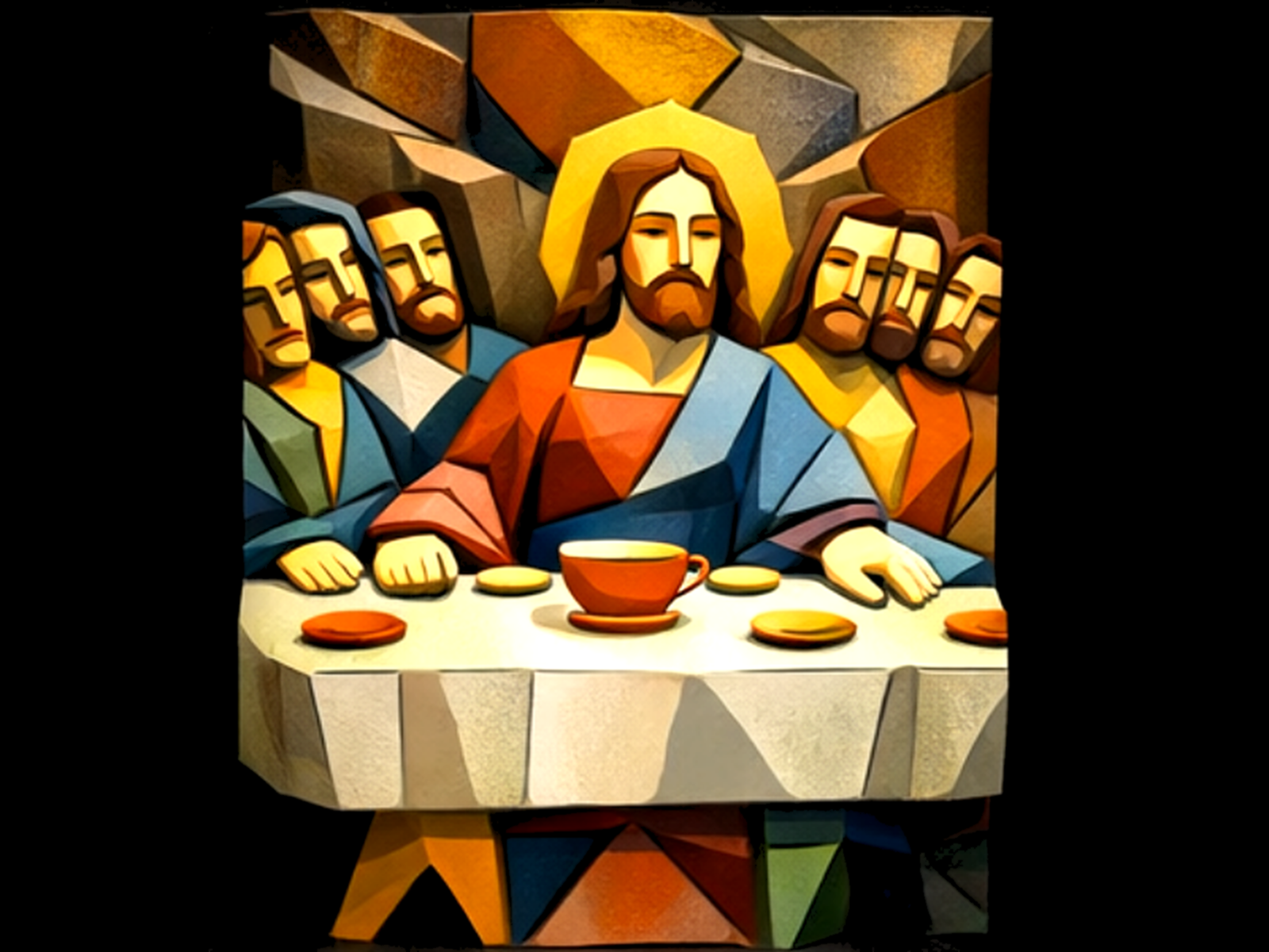 Cubist Renaissance #08 - Battle Fragment STL Wall Art preview image